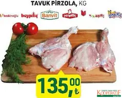 KESKİNOĞLU/BEYPİLİÇ/BANVİT/ŞENPİLİÇ/BAKPİ/ASPİLİÇ/ERPİLİÇ TAVUK PİRZOLA KG fiyat ve kampanya bilgisi